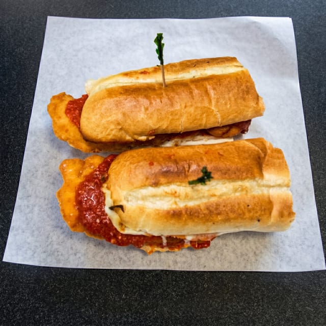 Chicken Parmigiana Hot Sub.